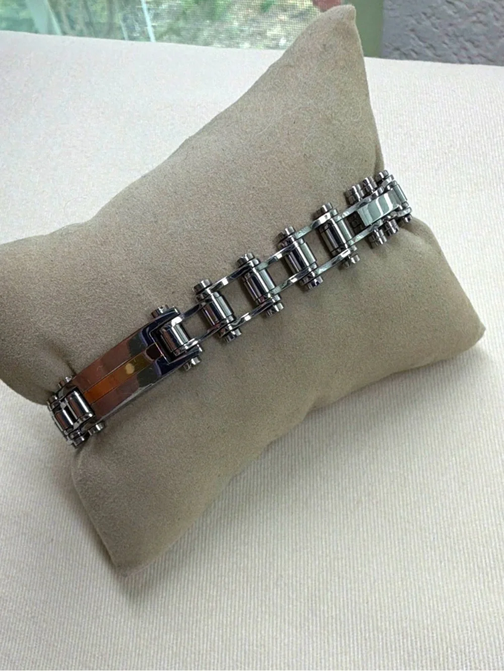 Men's Stainless Steel Two-Tone Link Bracelet